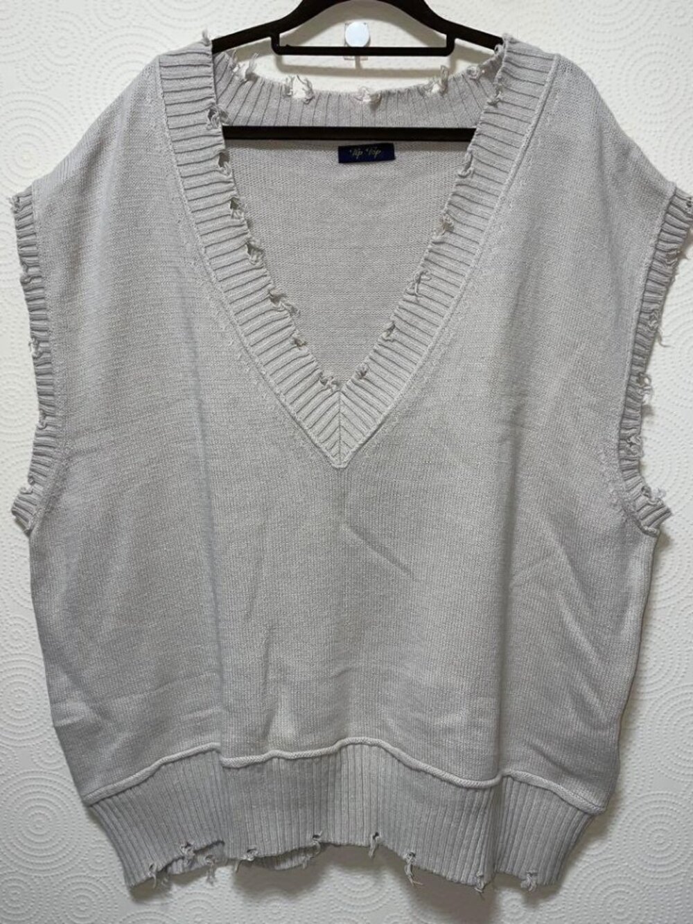 Lilasike Knit Vest Casual Beige